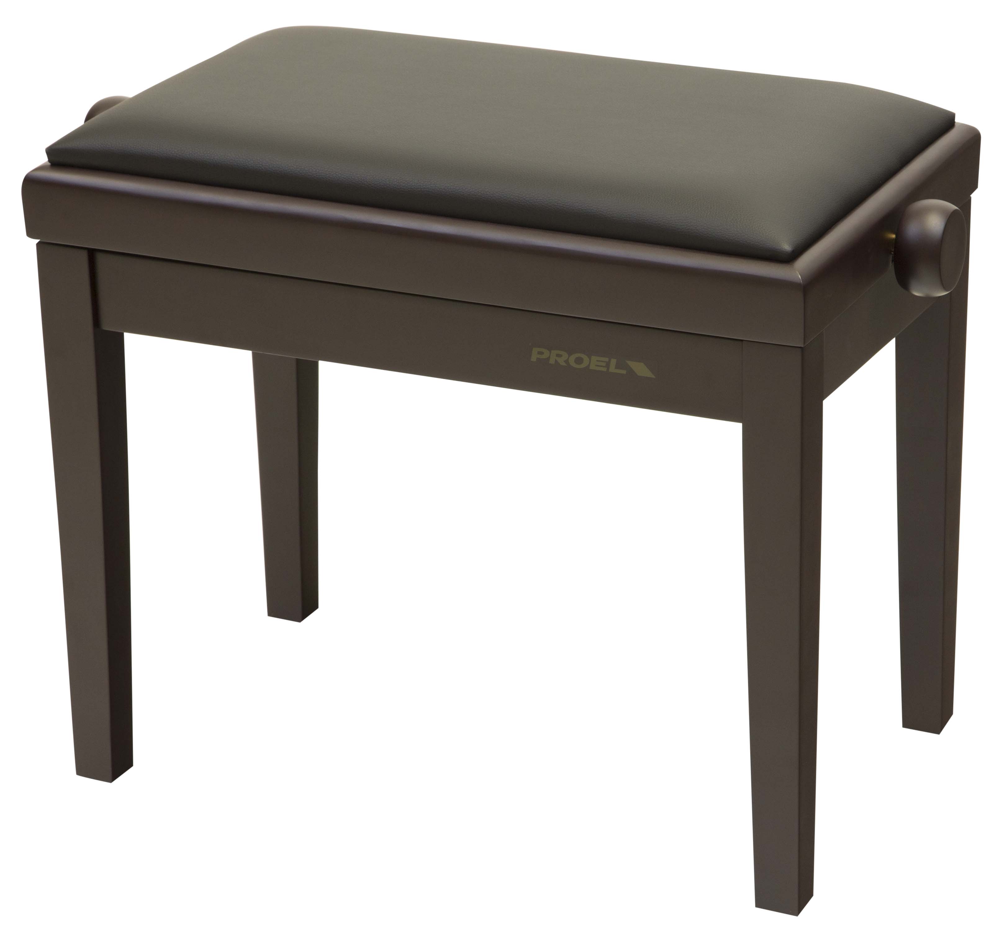 PROEL PB90SSRBK - Panca professionale regolabile in legno per piano ed organo. Telaio Palissandro opaco. Cuscino imbottito con rivestimento in similpelle nera.